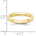 thumbnail image 3 of 10K Yellow Gold 10Ky 3mm Ltw Half Round Band Size 6.5 Made In United States 1hrl030-6.5, 3 of 5
