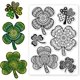 thumbnail image 1 of Sellos de silicona del Día de San Patricio: Sellos transparentes con fondo de mandala de trébol de cuatro hojas, 1 of 9