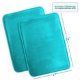 thumbnail image 6 of Nestl Set of 2 Absorbent Memory Foam Bath Mat Set Bathroom Rugs, Teal, Small 17"x24", 6 of 7