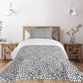 thumbnail image 3 of Ambesonne Geometric Quilted Bedspread Set 2 Pcs, Vintage Lines Circles, Twin Size, Black White, 3 of 6