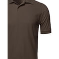 thumbnail image 3 of FashionOutfit Men's Solid Short Sleeves Two Button Placket Long Line Polo Shirt, 3 of 3