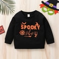 thumbnail image 2 of Diconna Chandail d'Halloween pour Enfants à Imprimé de Lettres, Col Rond, Manches Longues, Chandail, 2 of 9