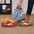 thumbnail image 3 of Men's Vintage Casual Sneakers, Lightweight Soft Sole Walking Shoes, Lace-Up Retro Fashion Trainers for Outdoor Hiking, Travel, Daily Wear and Casual Comfort, 3 of 8