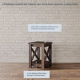 thumbnail image 4 of BELLEZE Modern Farmhouse Industrial Style End Table Or Nightstand With Cutout Sides And Storage Shelf, Open Style Versatile Accent Furniture - Veropeso (Espresso), 4 of 7