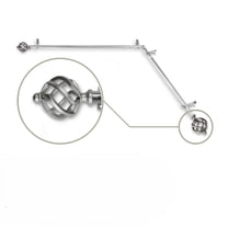 Contemporary Home Living Contemporary Corner Window Curtain Rod - 104" - Satin Nickel