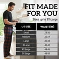 thumbnail image 5 of #followme Microfleece Mens Buffalo Plaid Pajama Pants with Pockets (Buffalo Plaid Enlarged Grey Black, XX-Large), 5 of 8