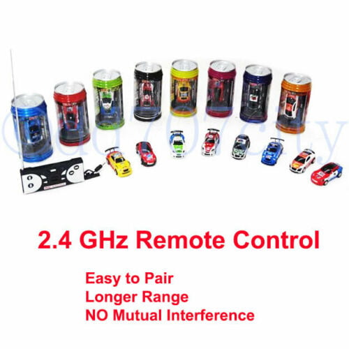 Multicolor Coke Can Mini Speed RC Radio Remote Control Micro Racing Car Toy Gift 