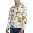 thumbnail image 3 of Uemuo Dogs Funny Pets Pattern Men's Hoodie - Casual Pullover Hoodie with Kangaroo Pocket, Stylish Hooded Sweatshirt for Everyday Wear-X-Large, 3 of 7