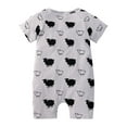 thumbnail image 4 of Odeerbi 2024 Toddler Baby Boys Girls Cute Cartoon Animal Pattern Short Sleeve Double Zipper Romper Jumpsuit, 4 of 9