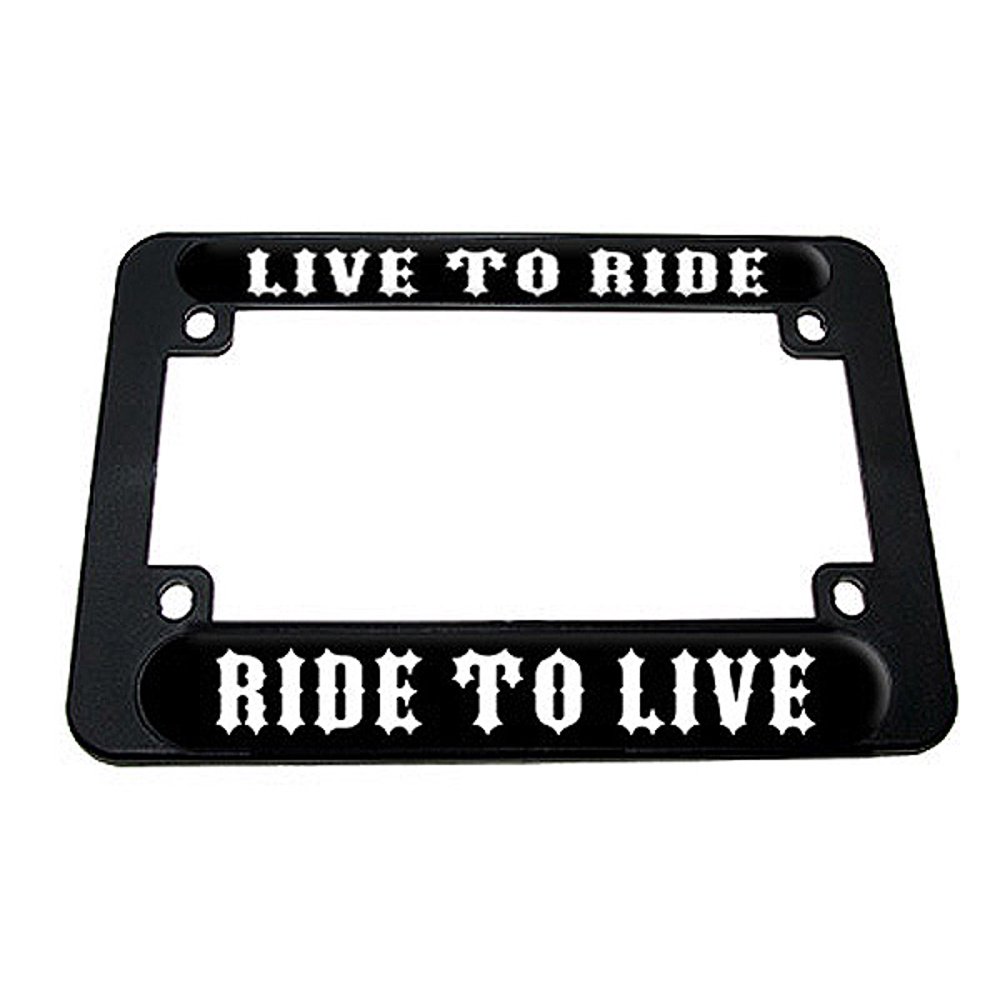 Live To Ride Ride To Live Motorcycle License Plate Frame
