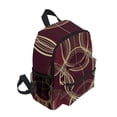 thumbnail image 2 of FORMRS School Backpack with Front Zippered Pocket 12" Student Travel Daypack, Gold Abstract Pattern, 2 of 6