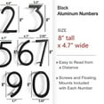 thumbnail image 2 of NACH Floating Mount House Address Shadow Number For Outside or Inside, Mailbox Number For Outside, Front Door, Garage Door, Maximum Rust Protection, Black Aluminum, 8 inch, Number 9, HH-SDW8-BLK-9, 2 of 5
