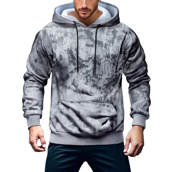 sususu Mens Black Hoodie Size Medium Hoodies And Sweatshirts For Winter Thick Warm Hoodie For Cold Weather Comfort And Style Cozy Layering For Men,Grey,XXXL