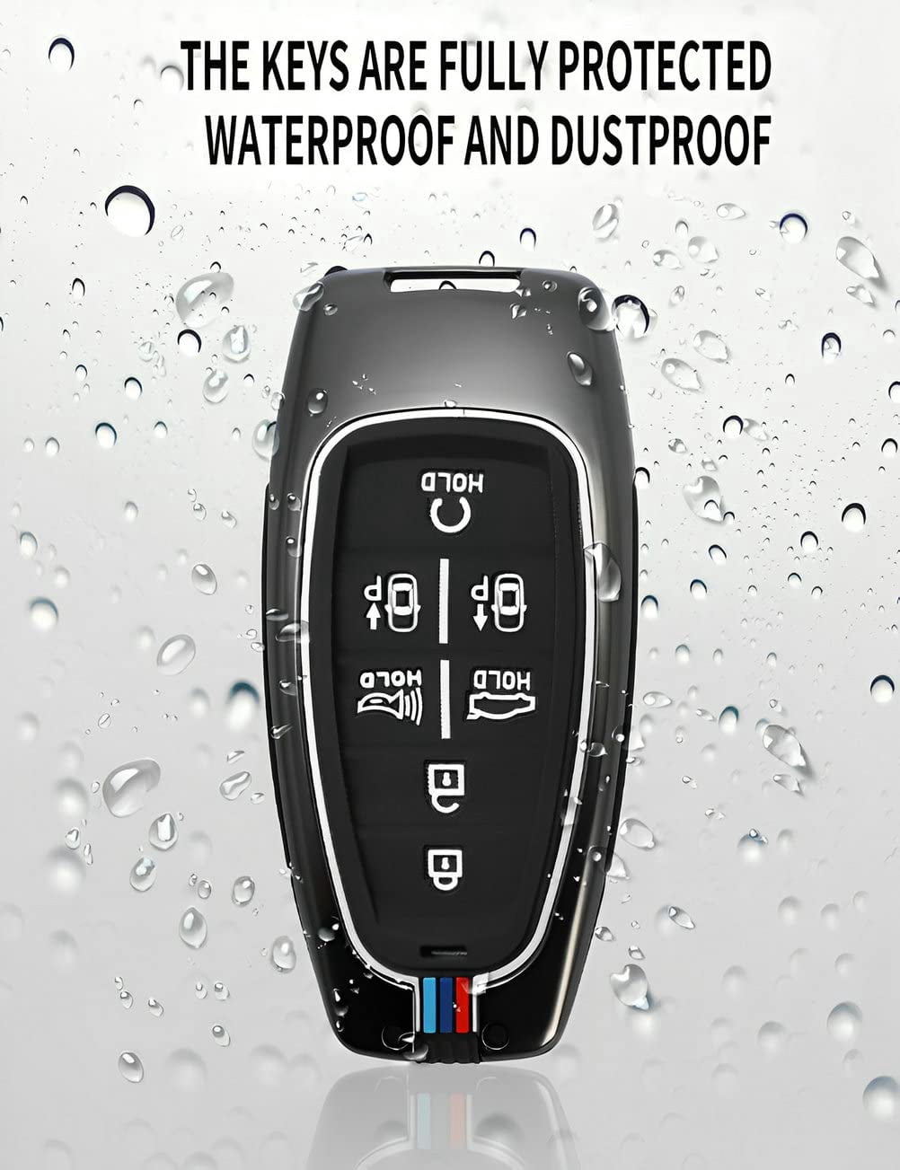 for Hyundai Key Fob Cover Case Metal Smart Key Holder Protector Compatible for Tucson Santa fe Sonata 2020-2024 7 Button