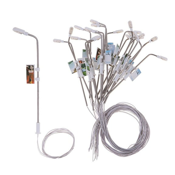 yotijay 20pc HO Scale Led Street Lights HO Miniature Accessories 1:150