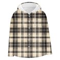 thumbnail image 6 of Casual Mens Jacket Plaid Check Print Pocket Long Sleeved Button Hooded Fall And Winter Coats 2025, 6 of 6