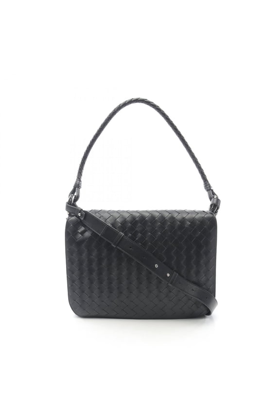 Pre-Owned Bottega Veneta Swing Messenger Bag, Intrecciato, Shoulder Handbag, Leather, Men's,...