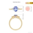 thumbnail image 4 of Angara Natural 1.25 Ct. Tanzanite with Diamond Classic Ring in 14K Yellow Gold for Women (Ring Size: 3), 4 of 9