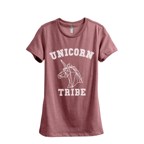 Unicorn Tribe Women's Fashion Relaxed T-Shirt Tee Heather Rouge Large
