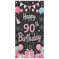 thumbnail image 3 of Black Background Happy 90th Birthday Banner with Balloons Party Hats and Presents Backdrop Party Supplies Photography Props Birthday Decoration Party Decorations, 3 of 7
