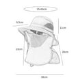 thumbnail image 3 of Unisex Bucket Hat For Sun Detachable Breathable Outdoor Sun Hat For Hiking Fishing Travel All Seasons, 3 of 4