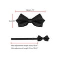 thumbnail image 4 of INSPIRE CHIC Men's Striped Pre-Tied Bow Ties Bowties Pointed Weeding Party Bow Black One Size, 4 of 5