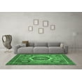 thumbnail image 3 of Ahgly Company Indoor Square Abstract Emerald Green Modern Area Rugs, 4' Square, 3 of 4