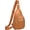 Brown, variant on Mini Sling Bag, PU Leather Convertible   Bags, Lightweight  Strap Casual Pack for Women Men Hiking Cycling (Brown)
