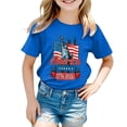 thumbnail image 5 of Staki 4th of July Shirts for Girls Girls 4th of July Shirts American Flag Tees Kids Patriotic Independence Day Memorial Day Tops 2T,3T,4T(Blue,13-14 Years), 5 of 5