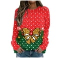 thumbnail image 1 of Gibobby Sudadera con cremallera Mujer Navidad Imprimir Sudadera To largo Sudadera Casual blusas Temperamento Pullover (Verde, S), 1 of 5