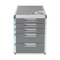 thumbnail image 5 of Denest 5-Drawer Lockable Modern Desktop Drawer Organizer Aluminum Desk Document Storage Box Multi-Functional Office File Cabinet, 5 of 14
