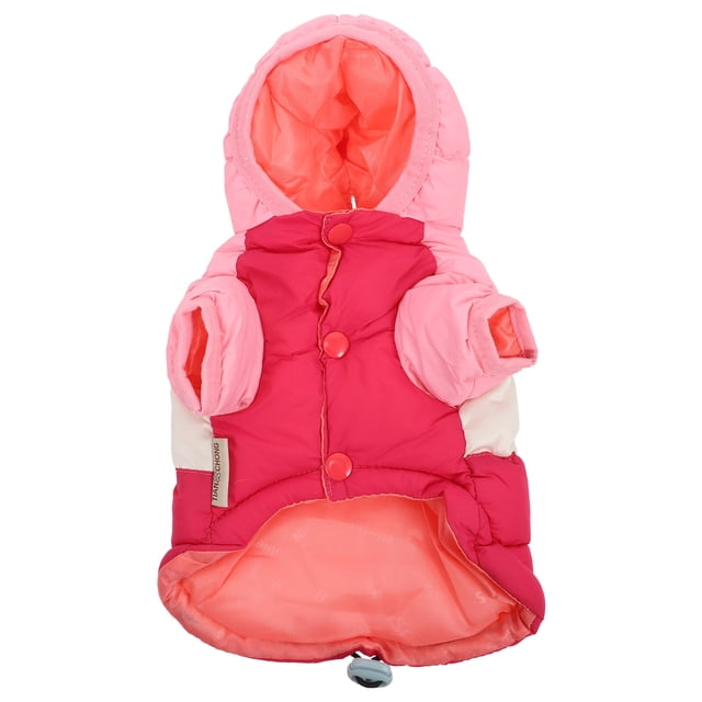 Miangastore 1Pcs Manteau Chaud pour Chien Coton Rouge Design à Capuche pour Jogging en Plein Air