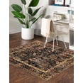 thumbnail image 3 of Rugs.com Saturn Collection Rug – 5 Ft Square Black Medium Rug Perfect For Living Rooms, Kitchens, Entryways, 3 of 7
