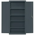 thumbnail image 6 of Sandusky Lee 36"W x 18"D x 72"H 5-Shelf Freestanding Steel Storage Cabinet with Recessed Handle, Charcoal Gray, 6 of 10