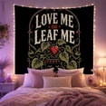 thumbnail image 2 of Cute Smiling Plant Pot with Hearts & "Love Me or Leaf Me" Text, Cozy Vintage Whimsical for Plant Lovers, Botanical Wall Art, Housewarming Gift Tapestry Wall Hanging for Bedroom, Living Room, 2 of 7