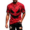 thumbnail image 3 of CONFREE Halloween Mens Short Sleeve Tshirts Crew Neck Pumpkin Face Graphic Lightweight Hallowmas T-Shirts for Men, 3 of 3