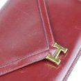 thumbnail image 5 of Pre-Owned HERMES Hermes Liddy Shoulder Bag Box Calf Rouge Ash Bordeaux Gold Hardware 2WAY Clutch 〇G Engraved Vintage (Good), 5 of 10