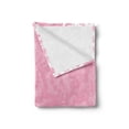 thumbnail image 2 of Pink and White Soft Flannel Fleece Throw Blanket, Vertical Floral Lacework Style Graphic Ornament Abstract Feminine Design, Cozy Plush for Indoor and Outdoor Use, 60" x 80", Pink White, by Ambesonne, 2 of 5