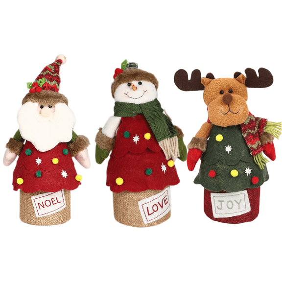 3pcs Decorative Christmas Jar Christmas Santa Doll Candy Storage Jar Christmas Candy Tins Biscuit Jar with Lid Christmas Cookie Tins Christmas Tree Santa Claus Snowman Reindeer
