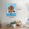 thumbnail image 2 of Kdxio Animals on Noah's Ark Pattern Canvas Wall Art 12x16 Inches - Waterproof HD Print Solid Wood Frame for Living Room & Bathroom,Vertical, 2 of 8
