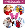 thumbnail image 3 of Splozh Toddler Boy Winter Gloves Toddler Mittens Waterproof Skiing Gloves Toddler Snow Gloves Kids Baby Winter Mittens for Girls Boys Hot Pink,One Size, 3 of 3