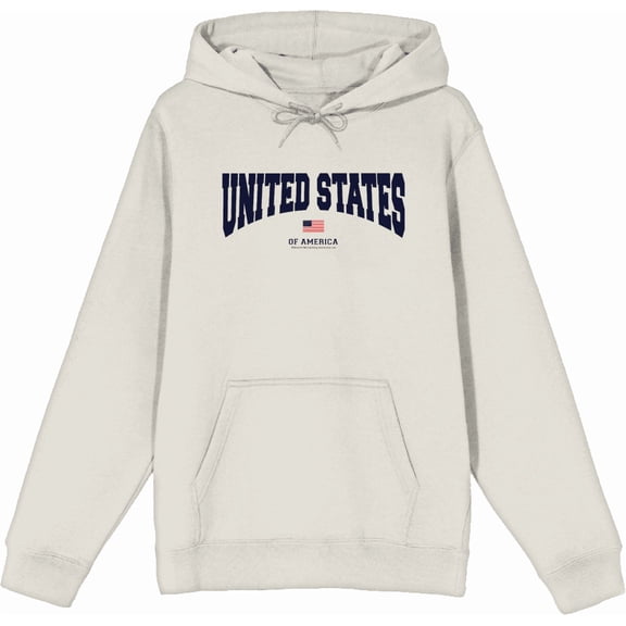 Americana United States of America Flag Adult Sand Long Sleeve Hoodie-XXL