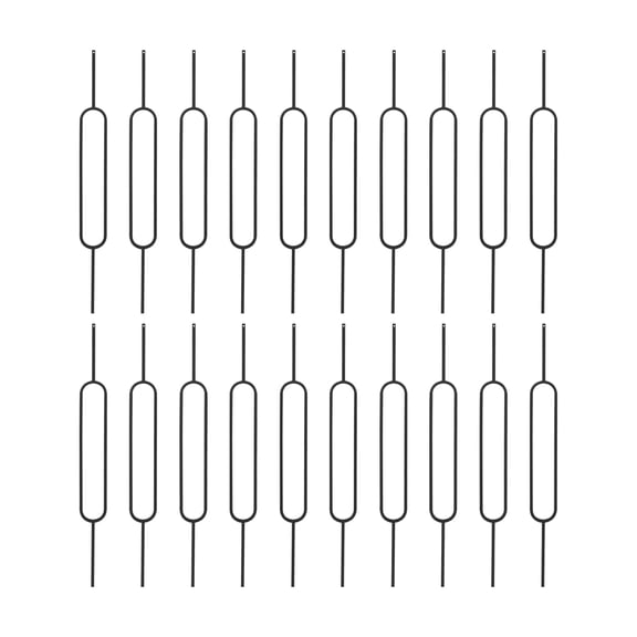 20Pack Iron Balusters Staircase,0.5-inch Interface Rectangular Hollow Stair Spindles Square Spindle for Staircases Gardens Balconies(44x0.5In,No Base)