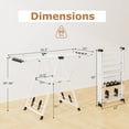 thumbnail image 3 of Costway Foldable Metal Laundry Drying Rack with Height Adjustable Wings, 16 Drying Rails White, 3 of 10
