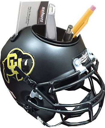 College Mini Helmets Colorado Buffaloes Schutt Black Matte Mini Football Helmet