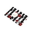 thumbnail image 3 of MKHERT Red Poppies On Black White Stripes Placemats Table Mats for Dining Room Kitchen Table Decoration 12x18 inch,Set of 6, 3 of 4
