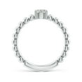 thumbnail image 2 of ANGARA Natural Diamond Solitaire Beaded Shank Ring in 14K White Gold for Women (Size-5.1mm| Color-K| Clarity-I3) | April Birthstone, Anniversary, Jewelry Gift for Women | Natural Diamond Ring, 2 of 9