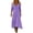Purple, variant on CHGBMOK Dresses for Women Casual 3/4 Length Sleeve Maxi Dress V Neck Beach Vacation Dress