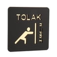 thumbnail image 1 of DOLITY Doors Push Pull Signs Acrylic Door Entrance Signs Push Pull Sticker Sign B Pushing, 1 of 9