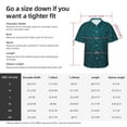 thumbnail image 5 of Lsque Navy blue sparkling Pattern Hawaiian Shirt for Men Unisex Summer Beach Casual Short Sleeve Cotton Linen Button Down Shirts,X-Large, 5 of 7